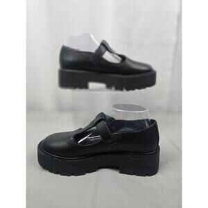 Mix No. 6 Corah Platform Mary Jane Black Size 8.5 M Lug Chunky